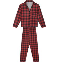 Matching pajama sets are sold separately. Please purchase each size individually. Offer styles for the whole family, including Christmas pajama sets for couples, adults, and children, creating a picture-perfect matching look during the holidays. The festive, holiday-inspired design of this matching family pajama set features classic plaid prints on stretch long-sleeved tops and pants, making these pajama sets perfect for holidays and staying at home. They are perfect comfy pajamas for pictures, Family Matching Red Christmas Sleepwear, Red Family Matching Holiday Sleepwear, Red Matching Sleepwear For Holidays, Red Matching Winter Sleepwear, Red Matching Sleepwear For Winter, Family Matching Red Sleep Sets, Red Family Matching Sets For Home, Red Family Matching Home Sets, Family Matching Sleep Sets In Red