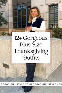 Oh, fall! The season of pumpkin spice lattes, cozy sweaters, and the eternal struggle of figuring out what to wear. But fear not, my plus-size fashionistas! Plus Size Thanksgiving Outfit, Chubby Style, Casual Thanksgiving Outfits, 2023 Outfits, Fall Family Photo Outfits