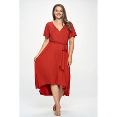 The Georgia Wrap Dress is a WEST K staple - it has a v-neckline, flutter sleeves, a faux wrap tie-waist detail and a hi-low hem. The easy fit silhouette and comfort stretch will make this dress a favorite piece you'll want in every print and color. Made in USA. Machine washable. Belted V-neck Wrap Dress, V-neck Faux Wrap Dress, Solid Color V-neck Faux Wrap Dress, Solid Color Faux Wrap V-neck Dress, Plus Size Wrap Dress, Plus Size Maxi Dresses, Pattern Sweater, Faux Wrap Dress, Flutter Sleeves