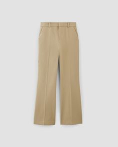 The Bi-Stretch Flare Pant Cornstalk – Everlane Flared Wide Leg Pants With Pressed Crease For Work, Classic Flare Wide Leg Work Pants, Classic Flare Wide Leg Pants For Work, Classic Flare Dress Pants For Workwear, Stretch Wide-leg Dress Pants With Pockets, Wide-leg Stretch Dress Pants With Pockets, Classic Flare Pants For Workwear, Classic Flare Wide Leg Pants For Business Casual, Classic Flare Dress Pants For Business Casual