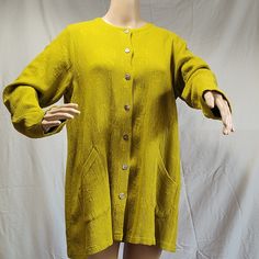 Cmc Women's Lime Green Sweater, Medium, Sleeved, With 2 Pockets. Sleeve Length Is 19 Inches, Armpit To Armpit Is 20 Inches And Overall Length Is 29 Inches. Spring Yellow Tops With Pockets, Yellow Relaxed Fit Outerwear With Pockets, Relaxed Fit Yellow Outerwear With Pockets, Yellow Fall Tops With Pockets, Yellow Tops With Pockets For Fall, Oversized Yellow Tops With Pockets, Oversized Yellow Top With Pockets, Fitted Yellow Outerwear For Summer, Fitted Yellow Summer Outerwear