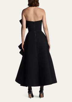 Maticevski Atonement Strapless Ruffle Pearly Dress - Bergdorf Goodman Atonement Dress, Ruffled Gown, Strapless Ruffle Dress, Strapless Evening Dress, Black Pearls, Atonement, Embellished Gown, Strapless Gown, Dress Home