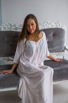 Long Solid Pastels Nighties for every woman who loves a | Etsy Comfortable Spring Nightgown For Sleep, Comfortable Nightgown For Spring Lounging, Comfortable Spring Nightgown For Lounging, Comfortable Nightgown For Lounging In Spring, Comfortable Summer Nightgown For Relaxation, Nighty Night Dress, Victorian Nightgown, Night Gown Dress, Lace Bridal Robe