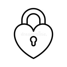 a heart shaped lock with a key inside it