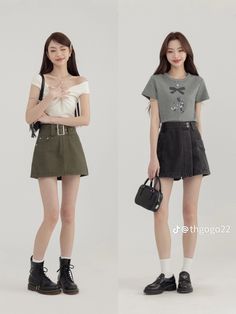 Korean Outfit Ideas, Outfit Ideas Casual, Casual Day Outfits, Easy Trendy Outfits, Harajuku Fashion, Teen Fashion Outfits, Simple Outfits