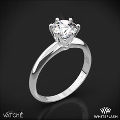 Platinum solitaire engagement ring 6 Prong Solitaire Engagement Ring, Knife Edge Engagement Ring, Diamond Centerpiece, Solitaire Rings, Classic Engagement Rings, Platinum Engagement Rings, Elegant Ring, Dream Ring, Designer Engagement Rings