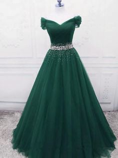 If you need rush order service, please let us know.  Custom size/color and Rush Order are available, and no extra cost. Style No.:3TCV Material: Tulle Color: Dark Green Hemline:Floor Length,  Back Details:Lace-up Delivery times: Processing time:   1-2 weeksShipping time:        3-5 working days Custom Measurements For Green Ball Gown, Red Lace Prom Dress, Long Party Dress, Purple Prom, Cheap Party Dresses, Green Prom, Green Tulle, Purple Prom Dress, Chique Outfits