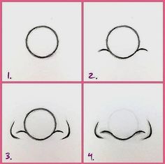 four different ways to draw a circle