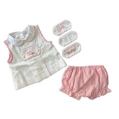 Brand New Cotton Diaper Set With Change Out Panels From Small Shop The Smocking Dog Absolutely Beautiful, This Set Is Precious Smoke Free/Pet Friendly #Thesmockingdog #Smockingdog #Southernstyle #Cotton #Embroidery #Collars #Specialoccasion #Easter #Diapersets #Ohbaby #Pink #Floral #Bows #Nwot Spring Cotton Smocked Sets, Long Sleeve Kids Dress, Embroidered Summer Dress, Cecil And Lou, Minnie Mouse Dress, Cherry Dress, Paisley Print Dress, Carters Girl, Long Sleeve Kids