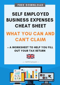 a poster with the words, self - employment business check sheet what you can and can't claim