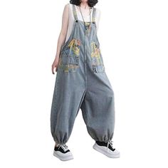 Introducing the 2023 Spring-Summer Collection's city trend baggy painted denim jumpsuit ââ‚?a everlasting classic made for the trendsetters!Why You Need This JumpsuitThis statement piece is textured to bring out the best of contemporary fashion and ageless seattle-sound flair. With its baggy and damaged denim fabric. it's a perfect blend of comfort and sophistication. Plus. the suspenders closure ensures ease and effortless style.Key Highlights: Grunge-Inspired: A classic timeless that captures Spring Cotton Washed Overalls, Spring Cotton Overalls With Washed Detail, Spring Washed Cotton Overalls, Denim Blue Washed Cotton Jumpsuits And Rompers, Casual Washed Overalls For Spring, Relaxed Fit Cotton Overalls For Summer, Casual Spring Washed Overalls, Relaxed Fit Overalls For Fall, Trendy Washed Denim Jumpsuit With Relaxed Fit