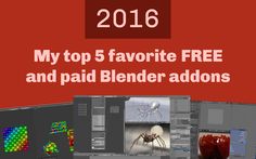 the top 5 favorite free and paid blender addons for 2016 - my top 5 favorite free and paid blender addons