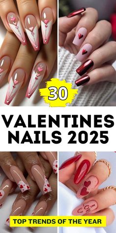 26 Spring Hair Trends That Will Transform Your Look – From Natural Waves to Bold Highlights Valentine Nail Ideas Simple, Valentines Nails Ideas, Nails 2025, Simple Art Designs, Acrylic Ideas, Nail Designs Valentines, Almond Nail, Romantic Design, Nail Designs Spring