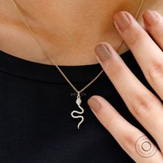 10k/14k/18k Solid Yellow Gold Moissanite Snake Pendant, Delicate Snake Chain, Delicate Charm Necklace, Vintage Style Serpent Pendant, gold snake pendant, diamond pendant, pave diamond pendant, hip hop pendant, handmade jewellery, wedding gift, Gift for her, Anniversary gift ⭐𝑷𝒍𝒆𝒂𝒔𝒆 𝒏𝒐𝒕𝒆 𝒕𝒉𝒂𝒕 𝒕𝒉𝒊𝒔 𝒍𝒊𝒔𝒕𝒊𝒏𝒈 𝒊𝒔 𝒐𝒏𝒍𝒚 𝒇𝒐𝒓 𝒕𝒉𝒆 𝒑𝒆𝒏𝒅𝒂𝒏𝒕 𝒅𝒊𝒔𝒑𝒍𝒂𝒚𝒆𝒅 𝒊𝒏 𝒕𝒉𝒆 𝒑𝒊𝒄𝒕𝒖𝒓𝒆𝒔. 𝑻𝒉𝒆 𝒄𝒉𝒂𝒊𝒏 𝒊𝒔 𝒏𝒐𝒕 𝒊𝒏𝒄𝒍𝒖𝒅𝒆𝒅 𝒘𝒊𝒕𝒉 𝒕𝒉𝒆 𝒑𝒆𝒏𝒅𝒂𝒏𝒕 Snake Shape Diamond Jewelry For Anniversary, Diamond Snake Shape Jewelry For Anniversary, Diamond Cut Snake Chain Necklace For Gift, Fine Jewelry With Diamond Accents In Snake Shape, Snake-shaped Diamond Jewelry For Anniversary, Fine Jewelry Snake Shape With Diamond Accents, Anniversary Yellow Gold Snake-shaped Jewelry, Snake-shaped Yellow Gold Jewelry For Gifts, Yellow Gold Snake-shaped Jewelry Gift