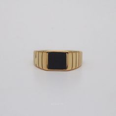 Black makes everything more elegant. Our Black Vale Ring features a small black square as the signet and balanced with several lines on both sides, which makes the ring look more stylish and elegant.  Mix and match with our Night Vale Ring and Vale Signet Ring to achieve a statement look. Rock In Roll, Stones Rings, Personal Jewelry, Night Vale, Yes Style, Casual Accessories, Domed Ring, Functional Accessories, Cz Ring