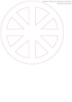 a drawing of a circle with four sections cut out and placed in the shape of a flower