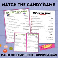 match the candy game for kids to learn how to make them laugh and spell words