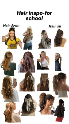 Hair Inspiration School, Hairstyles For Europe, Hair Styles For Theme Park, Amusement Park Hairstyles Summer, Hair Inspo For School Easy, Hairstyles For Down Hair, Sylvia Core Aesthetic, Hairstyle Summer 2024, Summer Hairstyles 2024