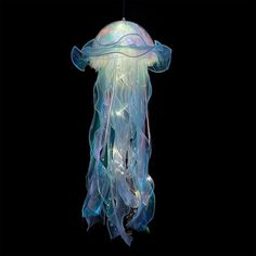 a jellyfish is floating in the air