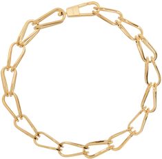 Modified cable chain necklace in 14k gold-plated brass. · Lanyard-clasp fastening · L16 Supplier color: Gold Cage Necklace, Caged Necklace, Cable Chain Necklace, Dion Lee, Cable Chain, Lanyard, Womens Jewelry Necklace, Jewelry Collection, Chain Necklace