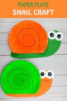 paper plate snail craft for kids to make