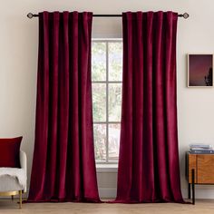 PRICES MAY VARY. Velvet WELL MADE: Sold as 2 panels, each panel is W52" x L84", and W104" x L84" in total. Can be hung separately, or hung together with sheer curtains in MIULEE. HANGING OPTIONS: Each curtain panel has 2-in-1 top style design: rod pocket and back tab. With 3-inch inner diameter fit most standard rod. Curtains also can be hung with clip rings. 3 ways meet your various needs. LUXURY APPEARANCE: MIULEE velvet curtains are silky smooth, super soft, draped and heavyweight. They can b Fabric Privacy, Luxury Theater, North Facing Room, Theater Curtains, Alias Grace, Garden Christmas Decor, Victorian Style Decor, Red Velvet Curtains, Bedroom Decorate