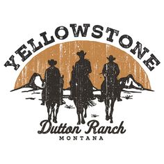 Get ready to head back to the West to watch the Dutton Family endure the dangerous and complicated ordeals of 19th century Montana ranching life in this officially licensed Yellowstone Riders of the Ranch Tee! Featuring the words "Yellowstone Dutton Ranch, Montana" and the silhouettes of three men in cowboy hats riding horses on the Montana landscape. Dutton Family, Ranch Montana, Montana Landscape, Yellowstone T Shirts, Yellowstone Dutton Ranch, Dutton Ranch, Plus Size Tees, Western Rodeo, Graphic Tank Tops