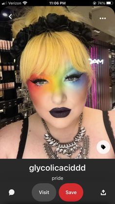 Pride Ideas, Pride Makeup, Rainbow Makeup, Crazy Makeup, Pride Outfit, Kesha