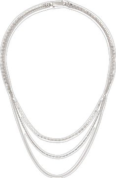 Luxury Silver Snake Chain Necklace, Silver Luxury Snake Chain Necklace, Luxury Silver Multi-strand Necklace, Elegant Multi-strand Chain Necklace With Box Chain, Elegant Multi-strand Box Chain Necklace, Silver Double Strand Figaro Chain Jewelry, Classic Silver Multi-strand Necklace, Curb Chain Necklace, Curb Chain