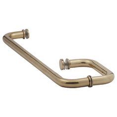 an antique brass toilet roll holder with two handles and nozzles on the side