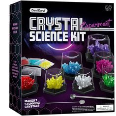 the crystal science kit is in its box