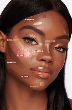 Charlotte Tilbury Pillow Talk BEAUTY LIGHT WAND™ Highlighter | Nordstrom Cute Makeup Hacks, Bronzer Application, Dark Skin Makeup Tutorial, Face Contouring Makeup, Charlotte Tilbury Pillow Talk, Makeup For Black Skin, Makeup Artist Tips, Brown Skin Makeup, Face Makeup Tips