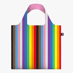 Designed by Inma Hortas for Sarut Group Loqi, this Pride reusable tote bag is joyful in style. Hortas was inspired by human emotion, mental health, women's strength, LGBTQIA2S+ rights and minorities, and much more. This bag can carry up to 44 lbs. Compact and travel friendly, this bag can be folded and put into a small pouch. This tote bag is water resistant and is 100 by OEKO-TEX® certified. Everyday Multicolor Packable Bags, Multicolor Recyclable Bags For Everyday Use, Multicolor Recyclable Shoulder Bag For Daily Use, Packable Multicolor Rectangular Bag, Trendy Multicolor Reusable Bags, Multicolor Reusable Bags For Daily Use, Multicolor Rectangular Reusable Bags, Lgbtea Bag Art, Eco-friendly Multicolor Recyclable Bags