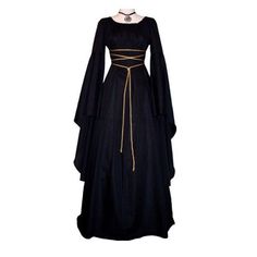 Medieval Women's Solid Vintage Victorian Gothic Dress Renaissance Maiden Dresses Retro Long Gown Costume by luolita on Etsy https://www.etsy.com/listing/734007123/medieval-womens-solid-vintage-victorian Womens Medieval Dress, Victorian Gothic Dress, Dresses Medieval, Peasant Dresses, Medieval Witch, Gothic Halloween Costumes, Bride Costume, Witch Dress, Halloween Long Sleeve