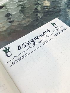 a notebook with the word succulents written on it