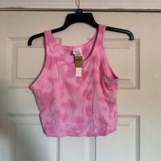 Nwt! I Accept Reasonable Offers! Bundle And Save! I Ship Same Day Or First Thing In The Morning The Next Day! Spring Relaxed Fit Crop Top Tank Top, Pink Relaxed Fit Cotton Tank Top, Pink Casual Tank Top For Spring, Pink Relaxed Fit Tank Top For Summer, Pink Relaxed Fit Crop Top For Summer, Casual Pink Tank Top For Spring, Relaxed Fit Pink Tank Top For Summer, Pink Fitted Casual Tank Top, Casual Pink Tank Crop Top