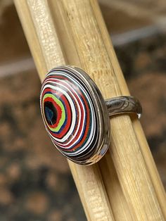 Gorgeous Fordite Agate 925 Solid Sterling Silver Ring Size 8 - Natural Rocks by Kala Car Painting, Sterling Silver Rings, Agate, Ring Size, Silver Rings, Gems, Sterling Silver, Stone, Gemstones