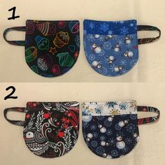 four different styles of oven mitts are shown