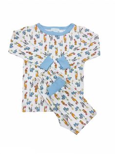 Lulu Bebe Lulu Bebe Animal Party Boy's PJ Set - Little Miss Muffin Children & Home Two Piece Pajama Set, Party Prints, Boy Party, Animal Party, Pj Sets, Kids Boys, Pajama Set, 12 Months, Pants Set