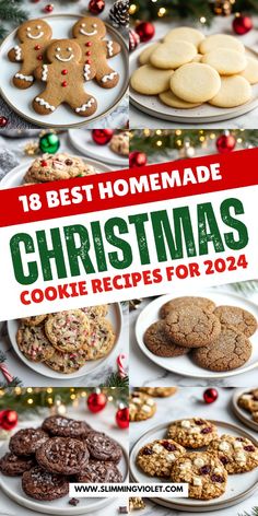 Discover 18 Christmas cookie recipes for 2024 that will add joy to your holiday baking. From timeless sugar cookies to decadent chocolate-covered peanut butter cookies, each recipe brings its own festive flair. These easy-to-make cookies are perfect for gifting, sharing with family, or enjoying at holiday gatherings. Whether you’re a fan of classic gingerbread or crave the indulgence of fudgy brownie cookies, there’s something for everyone. Kids and adults alike will love these festive treats, and many are perfect for cookie swaps or adding to your Christmas dessert table. Save this pin and check out the recipes for cookies that will make your holiday season even sweeter! Variety Of Cookie Recipes, Preppy Kitchen Recipes Cookies, Christmas Easy Cookie Recipes, Cookies For Santa Recipe, Easy Fancy Cookie Recipes, Best Christmas Cookies For Gifts, Homemade Christmas Cookies Recipes, Christmas Butter Cookies Recipes Easy, Almond Cookies Christmas