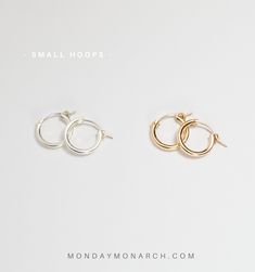 Modern and delicate HOOP earrings ♡ Pretty and sparkly, choose your preferred size and layer it with other pieces from our earring collection for that effortless minimal look! CHOOSE YOUR HOOP SIZE (outer diameter): small = 15mm. medium = 19mm. large = 35 mm. OUR HOOPS SOLD IN PAIRS. MATERIALS * Delicate high quality 2mm hoops in 14k gold filled or sterling silver or 14k solid gold. * NEW ARRIVAL: Small & Medium hoops in SOLID GOLD 14k. * Small+Medium hoops are shown in pic1. Large hoops are Silver 14k Gold Filled Hoop Jewelry, Small Hoop White Gold Jewelry With Ear Wire, Dainty Small Hoop Earrings With Spring Ring Clasp, Hypoallergenic Silver Huggie Earrings In 14k Gold Filled, White Gold Small Hoop Jewelry With Ear Wire, White Gold Small Hoop Earrings With Ear Wire, Small Hoop Earrings In White Gold For Everyday, Dainty Nickel-free Huggie Hoop Earrings, Dainty Silver Hoop Earrings, 14k Gold Filled