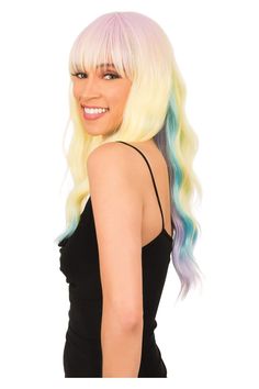 New Born Free Synthetic Full Wig - CUTIE WIG COLLECTION LONG WAVY CT158 (1B) Wig Collection, Born Free, Synthetic Lace Wigs, Color Rainbow, Half Wigs, Hair Detangler, Full Wigs, Wig Styles