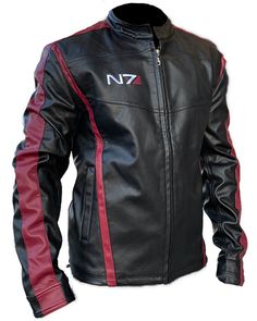 Mass Effect 3 N7 Jacket Mass Effect N7, Mass Effect 3, Commander Shepard, Vinyl Bag, Large Man, Biker Leather, Mass Effect, Better Love, The Galaxy