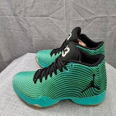 Nike Air Jordan Xx9 Emerald Green Black Basketball Shoes Easter 695515 403 Sz 8 Good Condition Green Jordan Shoes With Rubber Sole For Sports, Nike Low-top Basketball Shoes With Textured Sole, Green Lace-up Basketball Shoes With Abzorb Midsole, Green Lace-up Running Shoes With Abzorb Midsole, Green Basketball Shoes With Abzorb Midsole, Green High-top Jordan Shoes With Rubber Sole, Sporty Green Jordan Shoes With Abzorb Midsole, Green Sports Sneakers With Textured Sole, Green Sneakers With Textured Sole For Sports