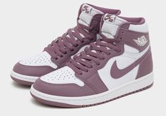 Elevate your sneaker game with these Nike Air Jordan 1 Retro High OG Mauve White sneakers. Designed for men, these athletic shoes boast a high top shoe shaft style and a stylish pink color that is sure to turn heads. The iconic Nike Air Jordan 1 model and Jordan Retro 1 White silhouette make these sneakers a must-have for any sneaker enthusiast. With a US shoe size of 13 and made with DZ5485 105 materials, these sneakers are perfect for any man looking for a comfortable and durable shoe. Whether you're hitting the gym or just running errands, these Nike Air Jordan 1 Retro High OG Mauve White sneakers will keep you looking stylish and feeling comfortable all day long. Jordan One, Jordan Ones, Jordan Sneaker, Nike Air Jordan 1 Retro, Jordan Retro 1, Air Jordan 1 Retro High Og, Nike Dunk High, Air Jordan 1 Retro High, Air Jordan 3