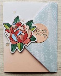 a close up of a card with a flower on it