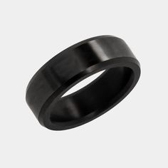 Solid Black Diamond Ring with Dome Shape on White Background | Elysium Black Diamond Ring - Ares 7mm | Men's Black Diamond Wedding Ring | Products | Image 1 Modern Black Round Band Ring, Black Titanium Anniversary Rings, Black Wedding Bands, Mens Wedding Bands Black, Black Diamond Wedding Rings, Black Diamond Wedding Bands, Black Wedding Band, School Fit, S Ring