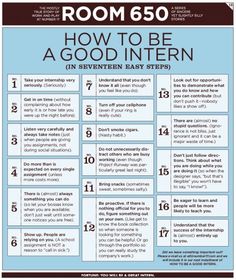 how to be a good intern in seven easy steps