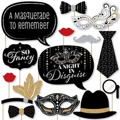 masquerade photo booth props