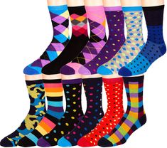 PRICES MAY VARY. ESCAPE THE ORDINARY - Dive feet first into a world where every step makes a statement. When it comes to great socks, nothing is black and white. Our crazy socks for men are your ticket out of the dull. Defy the dreary, one vibrant patterned stride at a time! UNDERCOVER FUN - Enjoy the secret thrill of funny socks hidden under standard attire. ZEKE mens funky socks are for men at work or at play. A covert operation in style, proving that business on top doesn't mean boring below. Kentucky Derby Outfit, Funky Dresses, Hair Oils, Boys Pattern, Mens Dress Socks, Funky Socks, Shoes And Socks, Funky Design, Funny Socks